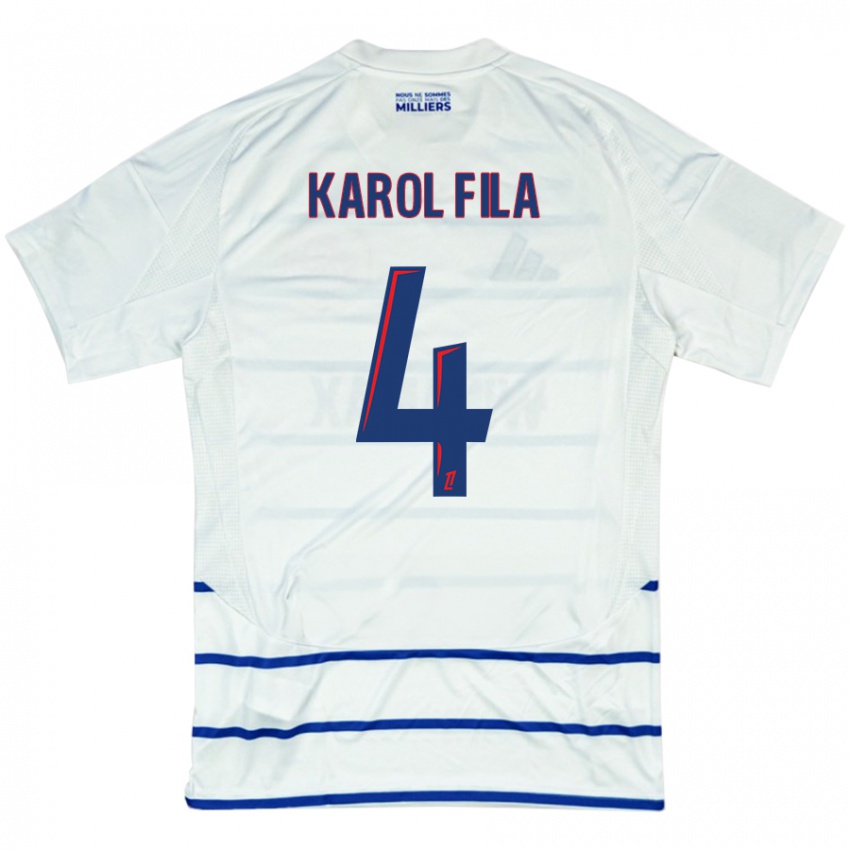 Criança Camisola Karol Fila #4 Azul Branco Alternativa 2024/25 Camisa Brasil