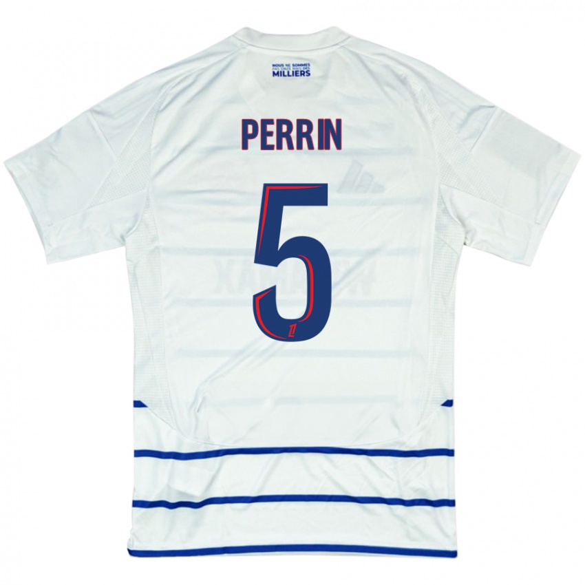 Criança Camisola Lucas Perrin #5 Azul Branco Alternativa 2024/25 Camisa Brasil