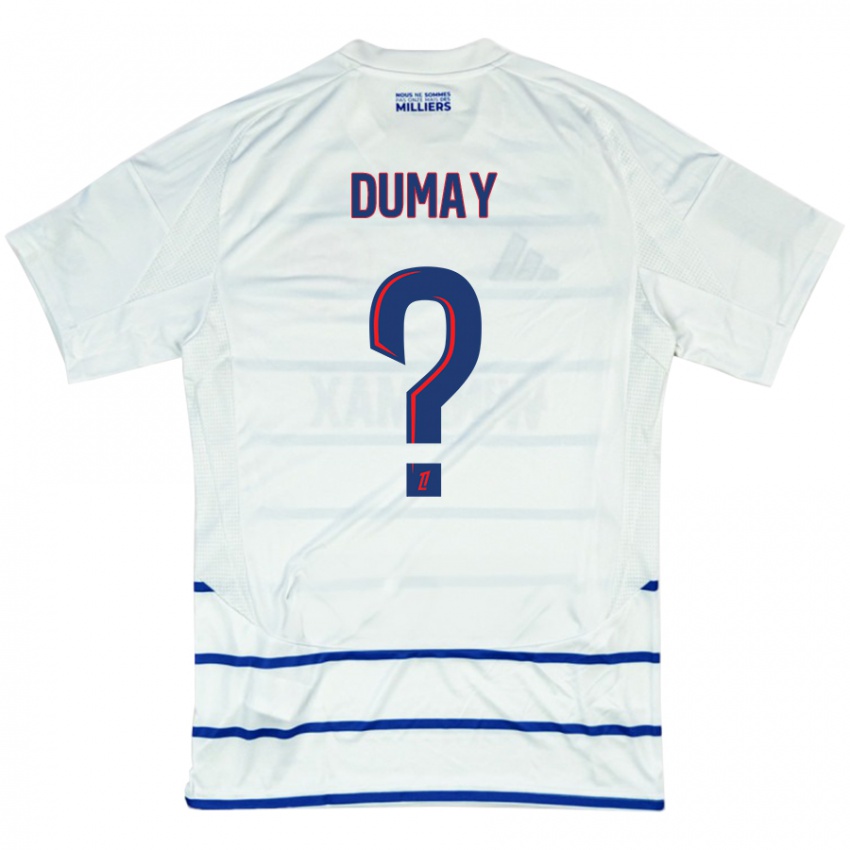 Criança Camisola Yoann Dumay #0 Azul Branco Alternativa 2024/25 Camisa Brasil