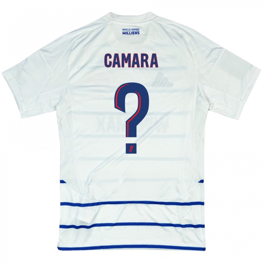 Criança Camisola Alseny Camara #0 Azul Branco Alternativa 2024/25 Camisa Brasil