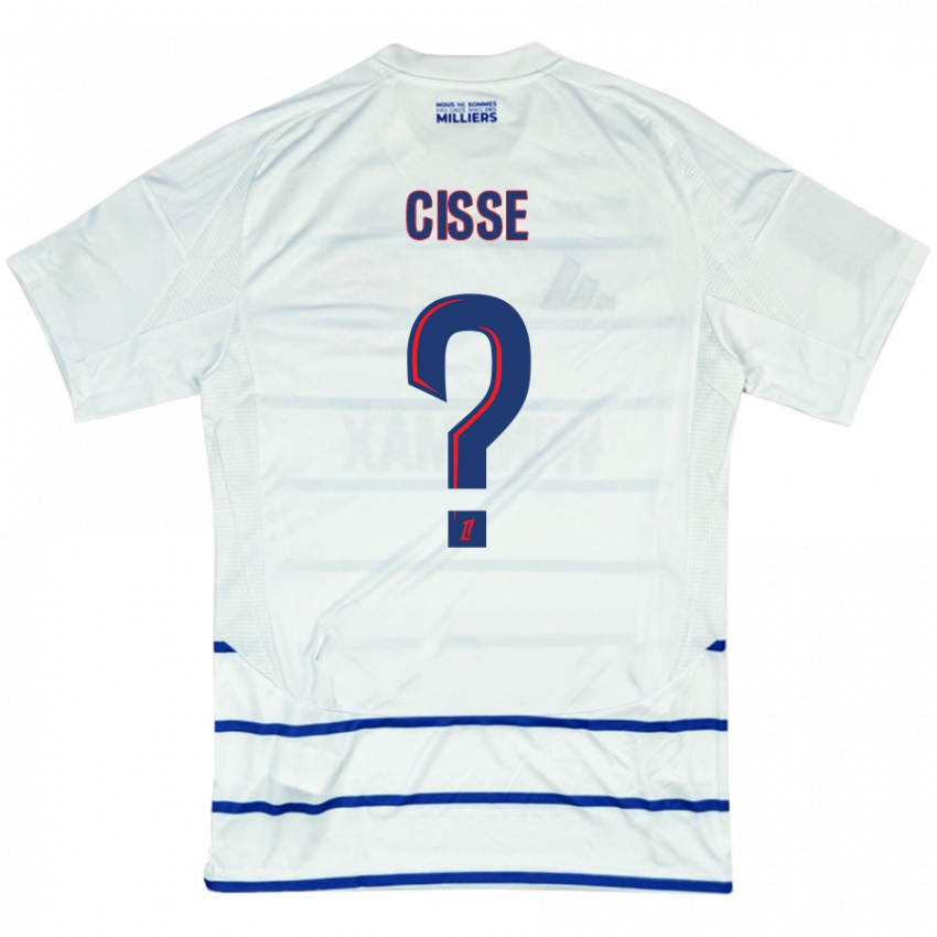 Criança Camisola Louis Cisse #0 Azul Branco Alternativa 2024/25 Camisa Brasil