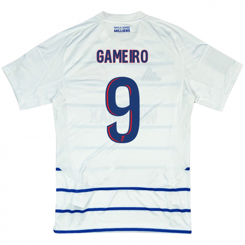 Criança Camisola Kévin Gameiro #9 Azul Branco Alternativa 2024/25 Camisa Brasil