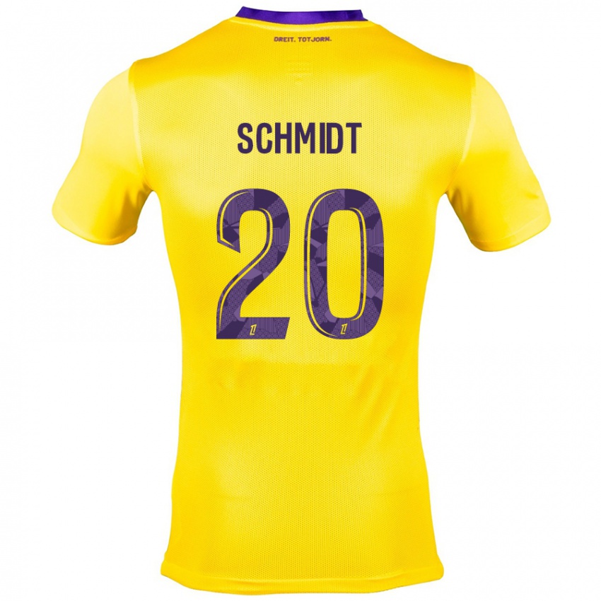 Criança Camisola Niklas Schmidt #20 Roxo Amarelo Alternativa 2024/25 Camisa Brasil