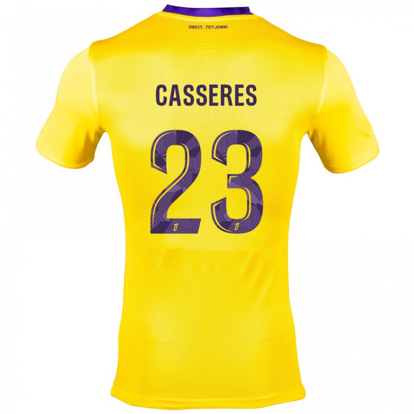 Criança Camisola Cristian Cásseres Jr. #23 Roxo Amarelo Alternativa 2024/25 Camisa Brasil