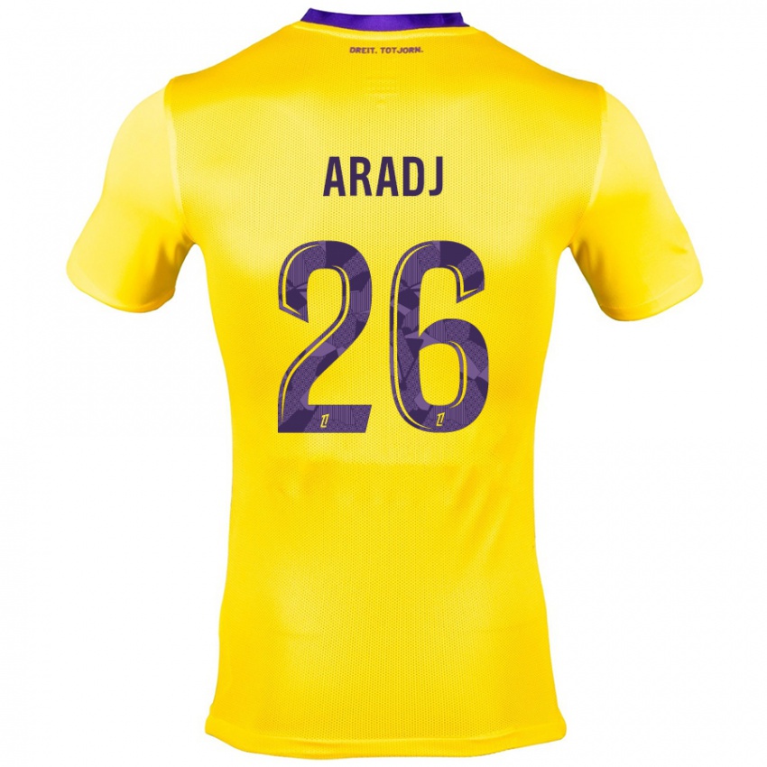 Criança Camisola Ylies Aradj #26 Roxo Amarelo Alternativa 2024/25 Camisa Brasil