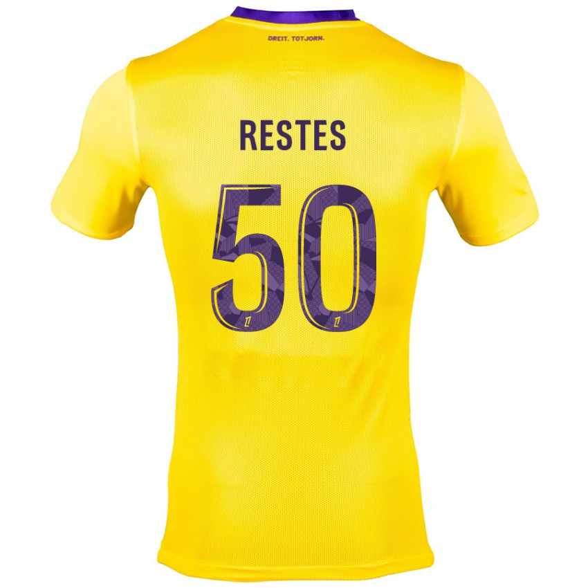 Criança Camisola Guillaume Restes #50 Roxo Amarelo Alternativa 2024/25 Camisa Brasil