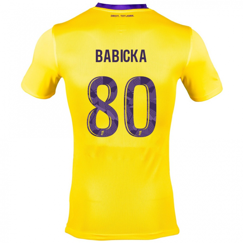 Criança Camisola Shavy Babicka #80 Roxo Amarelo Alternativa 2024/25 Camisa Brasil