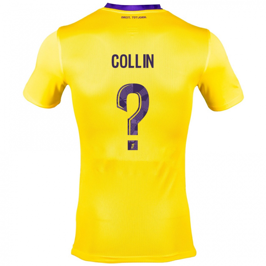 Criança Camisola Théo Collin #0 Roxo Amarelo Alternativa 2024/25 Camisa Brasil