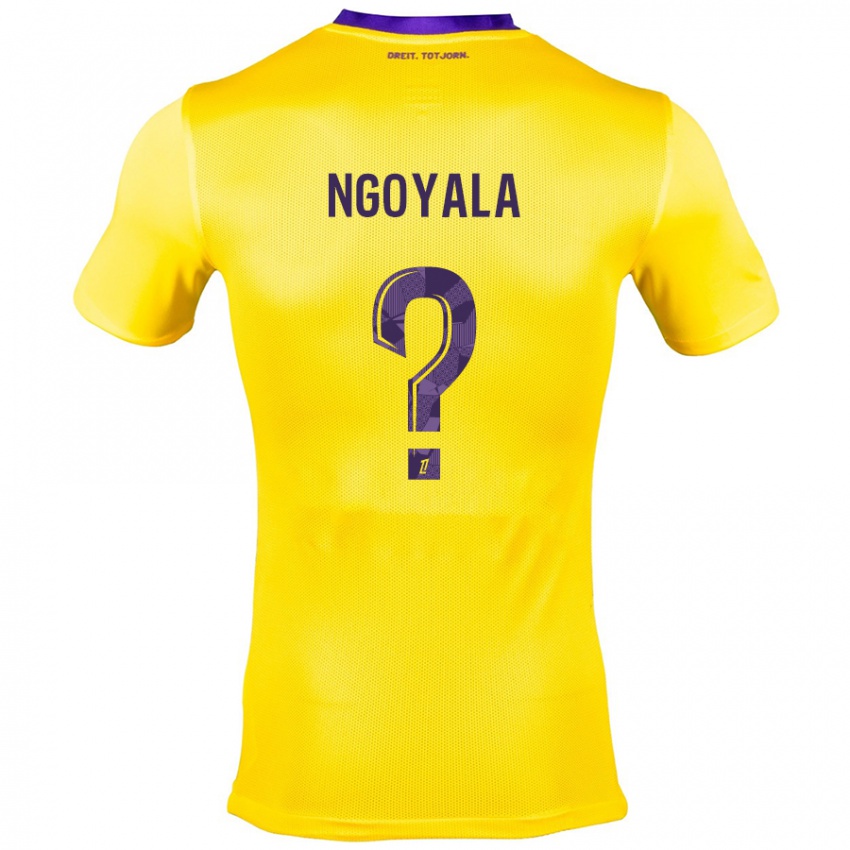 Criança Camisola Frédéric Efuele Ngoyala #0 Roxo Amarelo Alternativa 2024/25 Camisa Brasil