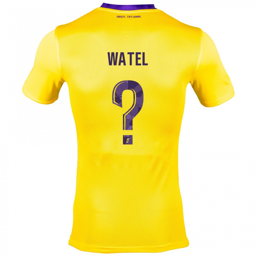 Criança Camisola Kylian Watel #0 Roxo Amarelo Alternativa 2024/25 Camisa Brasil