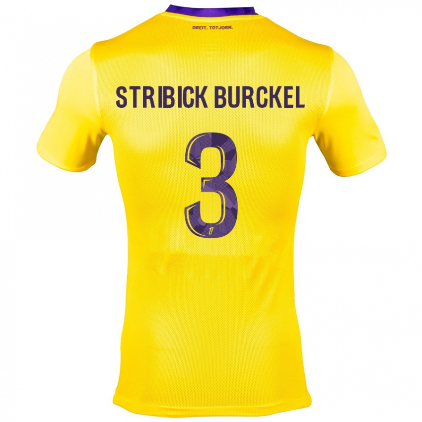 Criança Camisola Laetitia Stribick-Burckel #3 Roxo Amarelo Alternativa 2024/25 Camisa Brasil