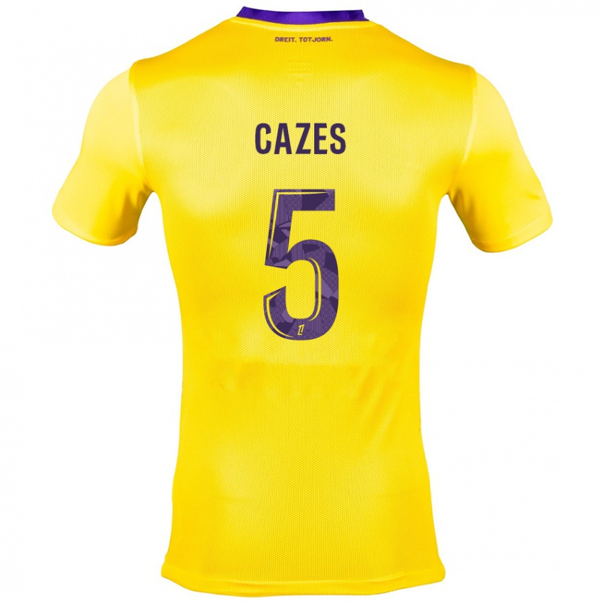 Criança Camisola Manon Cazes #5 Roxo Amarelo Alternativa 2024/25 Camisa Brasil