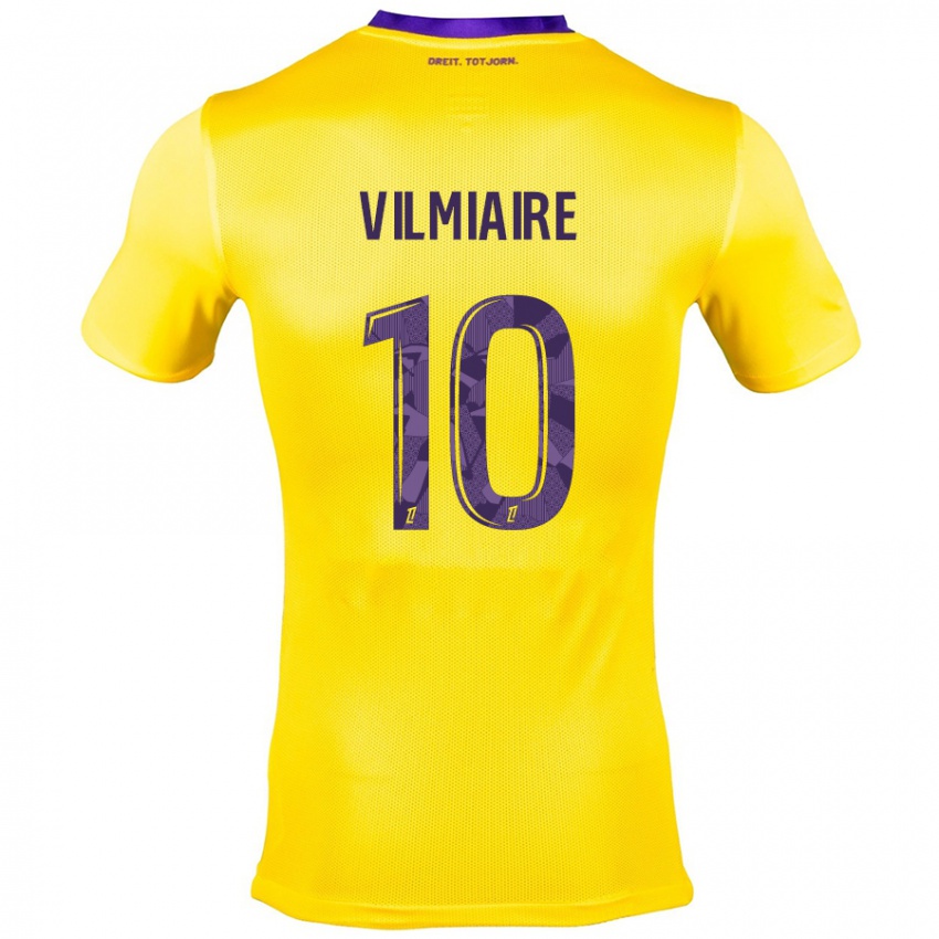 Criança Camisola Kelly Vilmiaire #10 Roxo Amarelo Alternativa 2024/25 Camisa Brasil