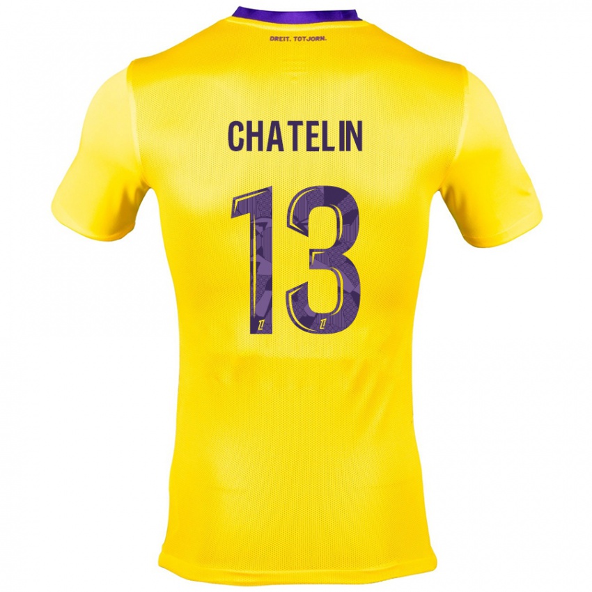 Criança Camisola Delphin Chatelin #13 Roxo Amarelo Alternativa 2024/25 Camisa Brasil