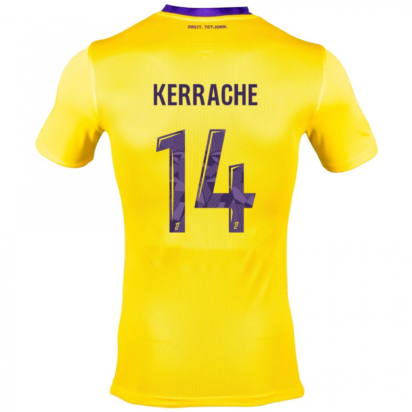 Criança Camisola Marina Kerrache #14 Roxo Amarelo Alternativa 2024/25 Camisa Brasil