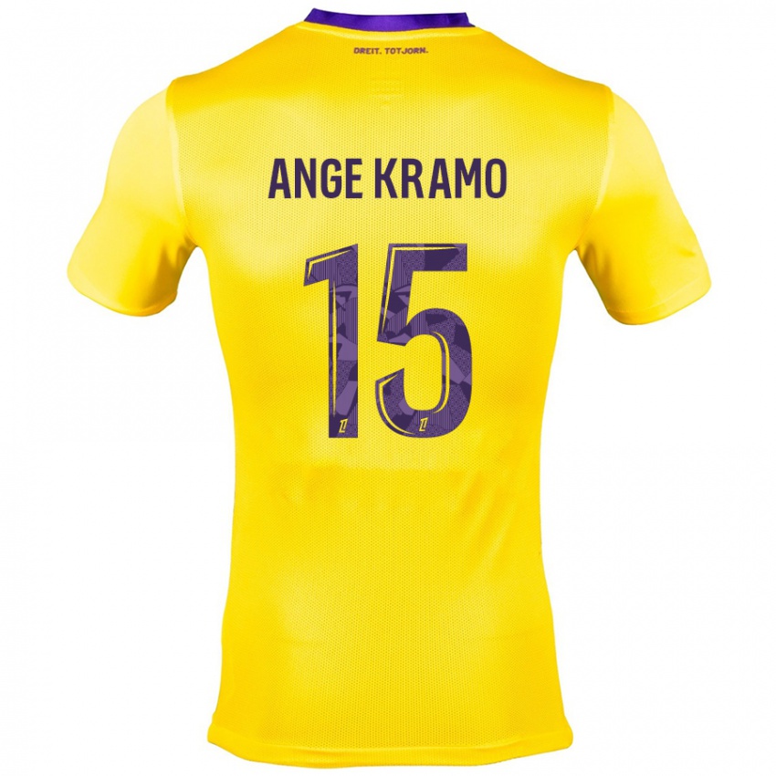 Criança Camisola Marie Ange Kramo #15 Roxo Amarelo Alternativa 2024/25 Camisa Brasil