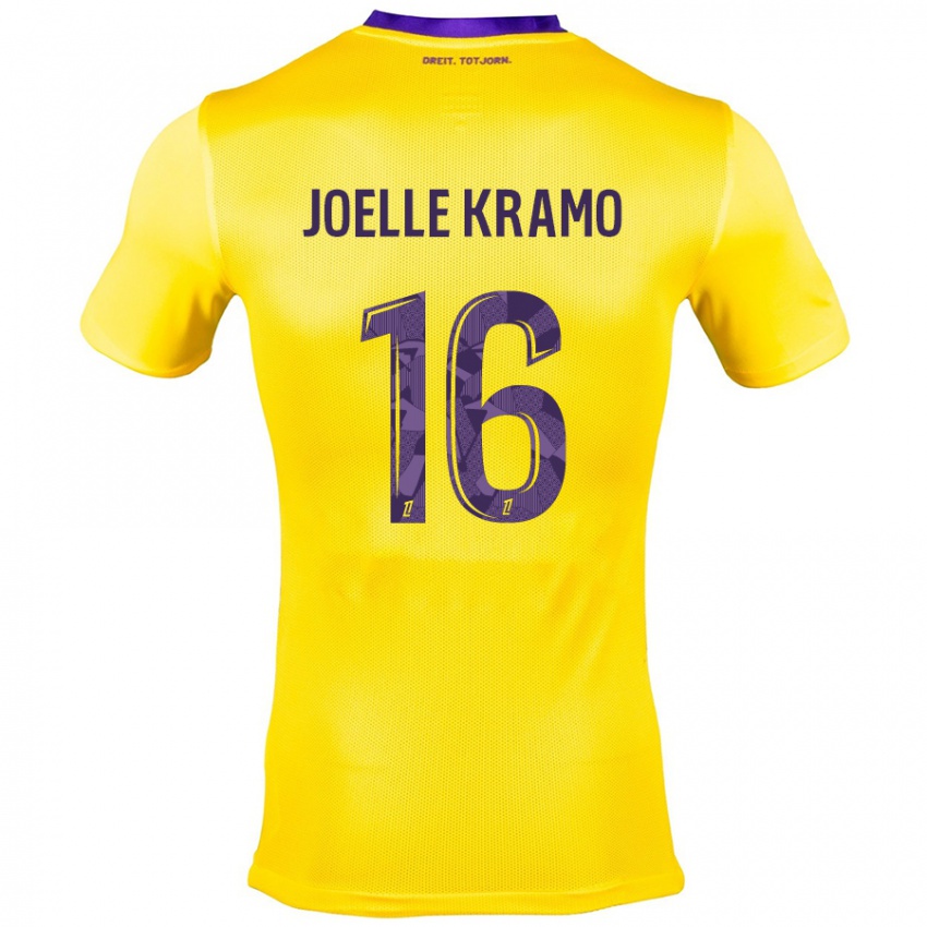 Criança Camisola Marie Joelle Kramo #16 Roxo Amarelo Alternativa 2024/25 Camisa Brasil