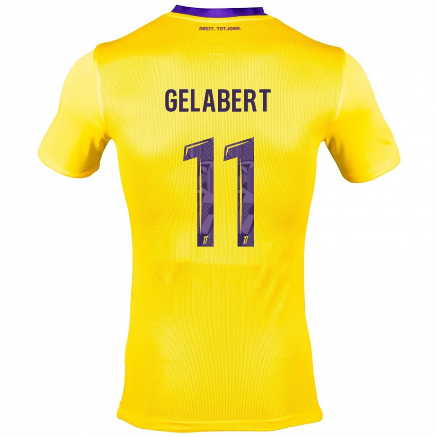 Criança Camisola César Gelabert #11 Roxo Amarelo Alternativa 2024/25 Camisa Brasil