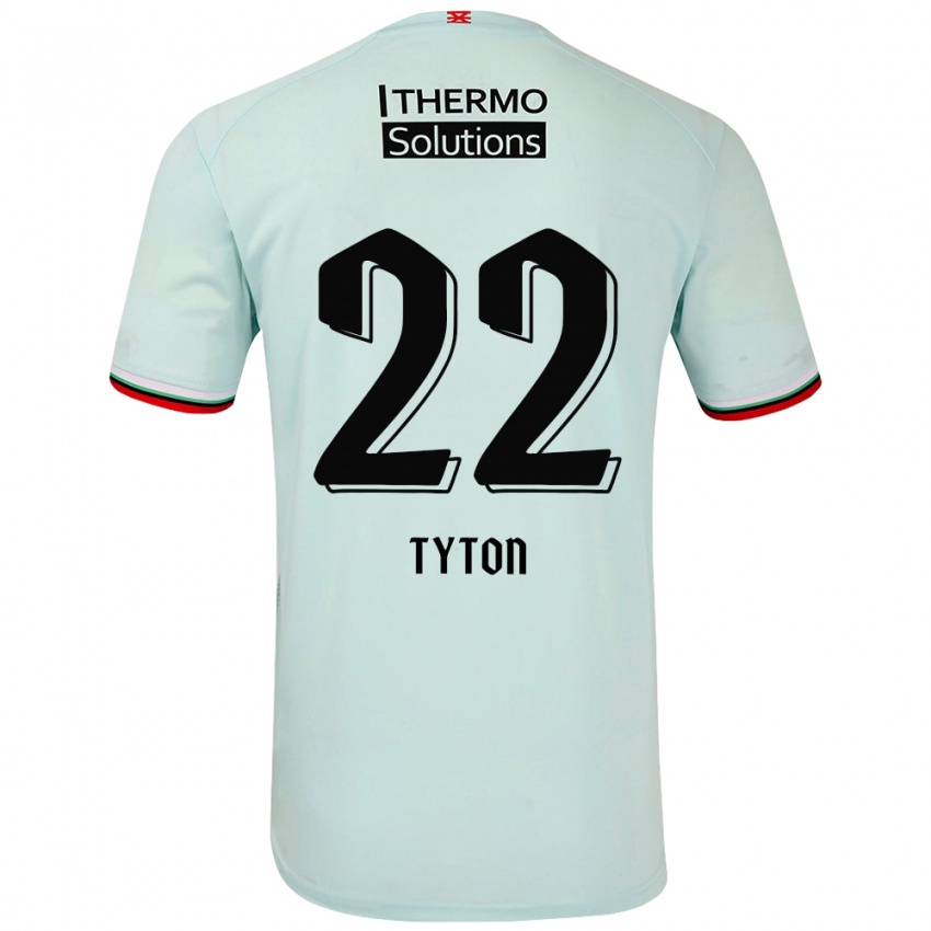 Criança Camisola Przemyslaw Tyton #22 Verde Claro Alternativa 2024/25 Camisa Brasil