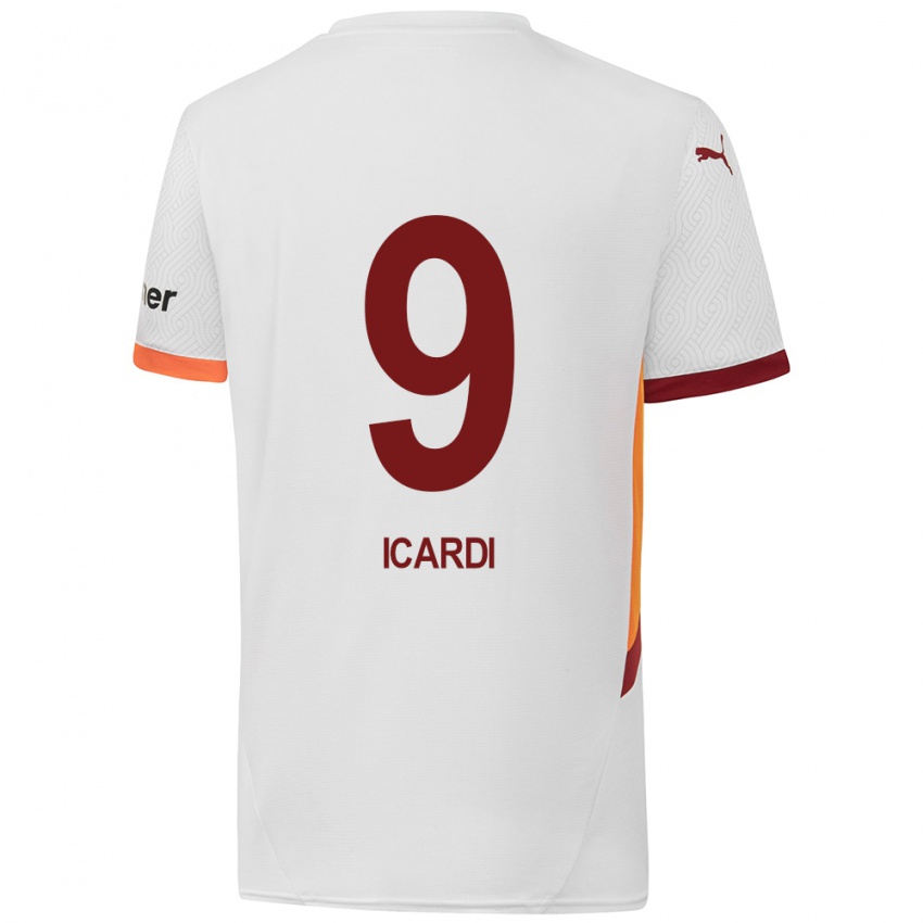 Criança Camisola Mauro Icardi #9 Branco Amarelo Vermelho Alternativa 2024/25 Camisa Brasil