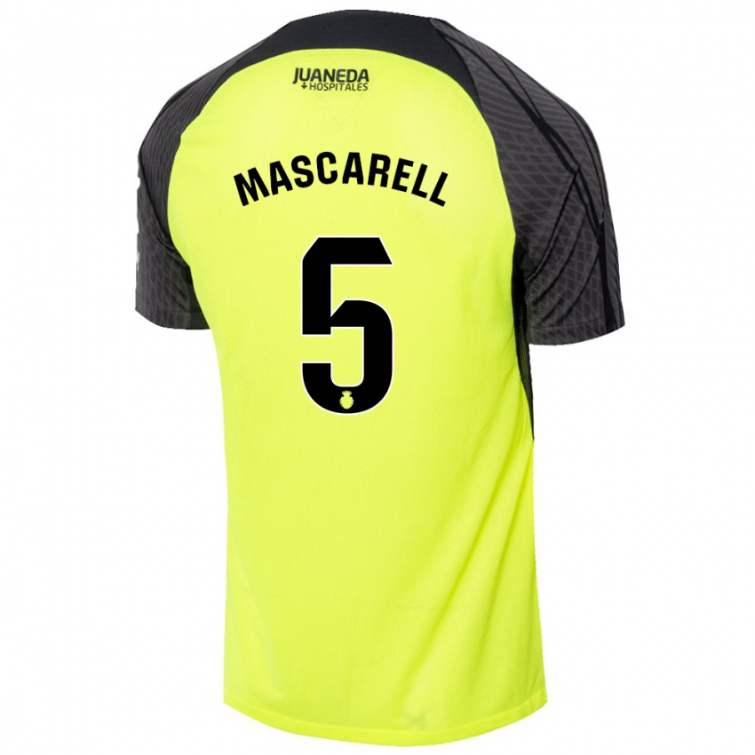 Criança Camisola Omar Mascarell #5 Verde Fluorescente Preto Alternativa 2024/25 Camisa Brasil