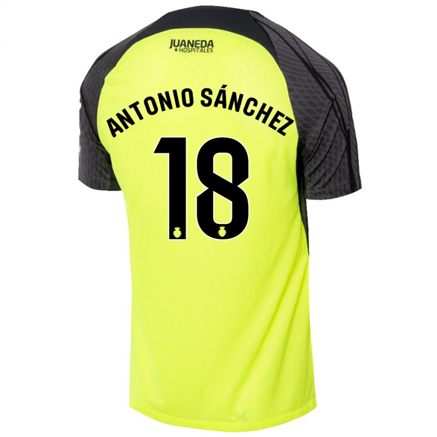 Criança Camisola Antonio Sánchez #18 Verde Fluorescente Preto Alternativa 2024/25 Camisa Brasil