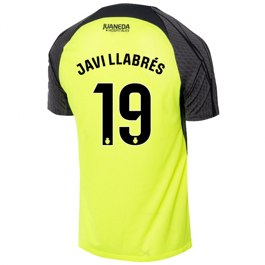 Criança Camisola Javi Llabrés #19 Verde Fluorescente Preto Alternativa 2024/25 Camisa Brasil