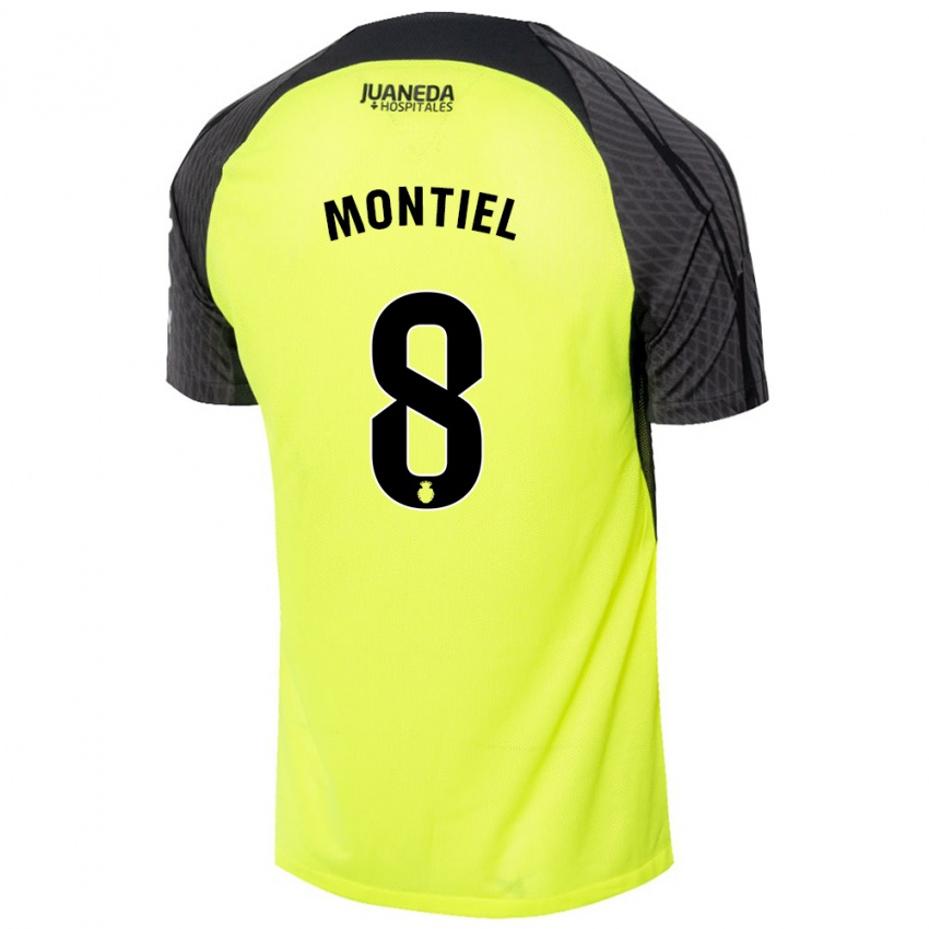 Criança Camisola Luis Montiel #8 Verde Fluorescente Preto Alternativa 2024/25 Camisa Brasil