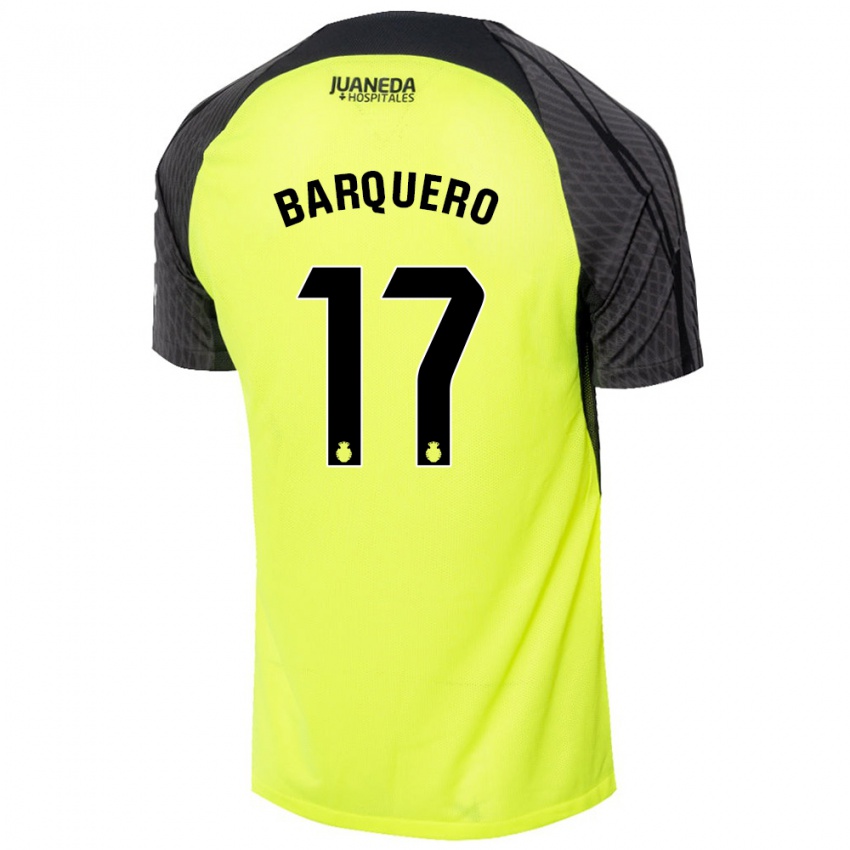 Criança Camisola Adrián Barquero #17 Verde Fluorescente Preto Alternativa 2024/25 Camisa Brasil