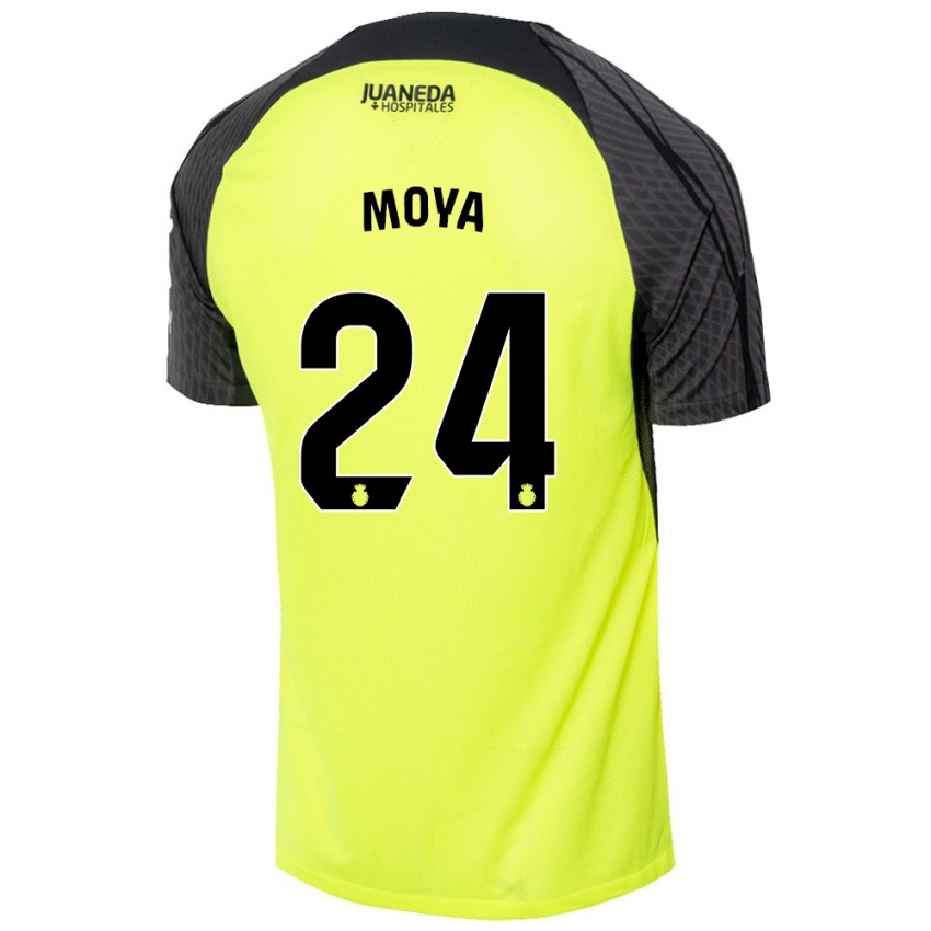 Criança Camisola Pablo Moyá #24 Verde Fluorescente Preto Alternativa 2024/25 Camisa Brasil