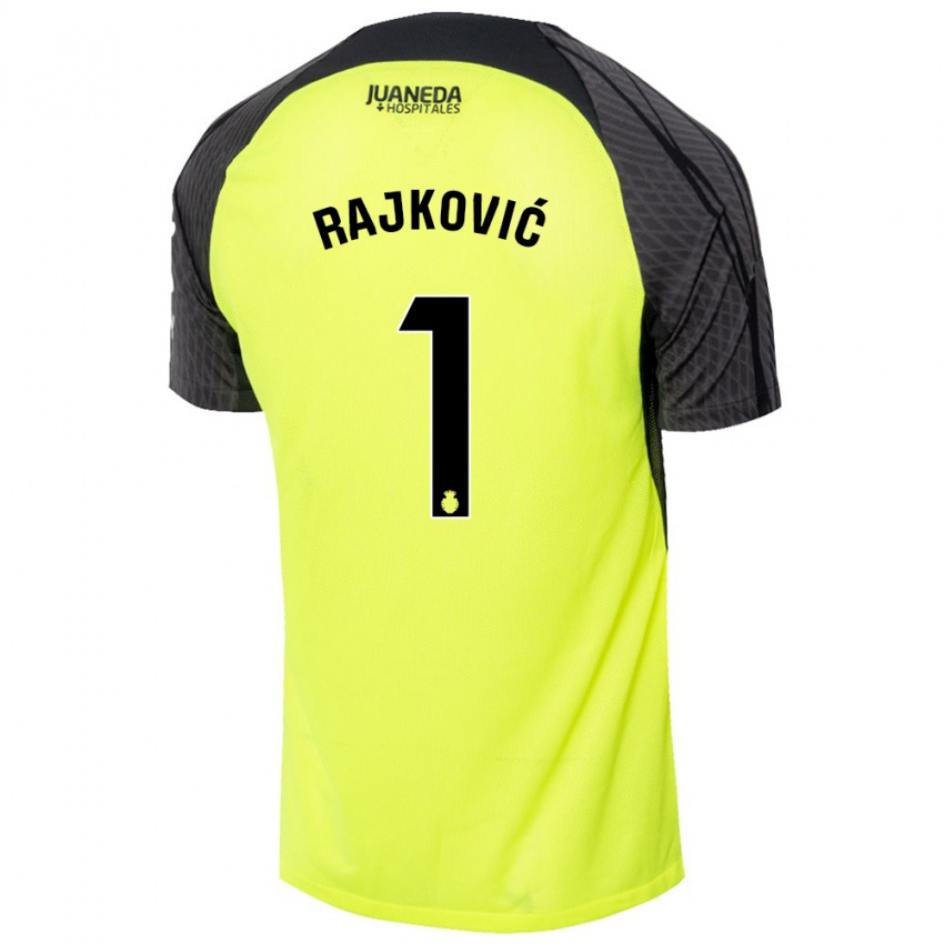 Criança Camisola Predrag Rajkovic #1 Verde Fluorescente Preto Alternativa 2024/25 Camisa Brasil