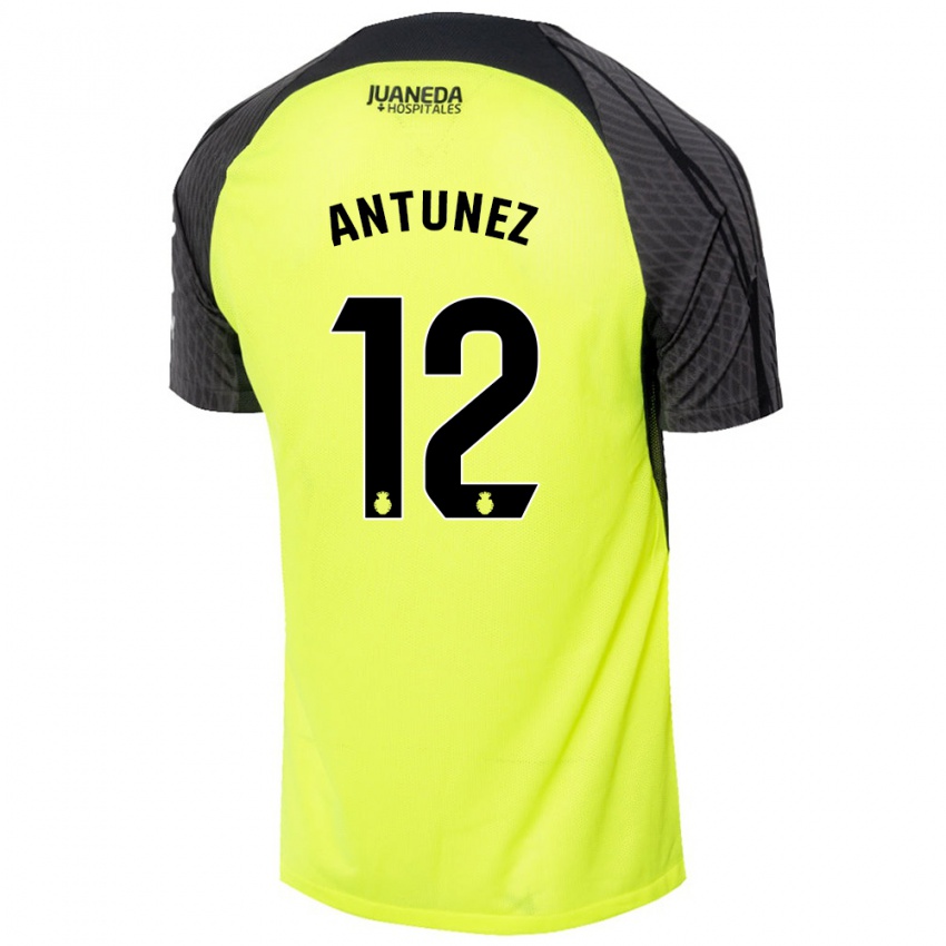 Criança Camisola Yahir Antúnez #12 Verde Fluorescente Preto Alternativa 2024/25 Camisa Brasil