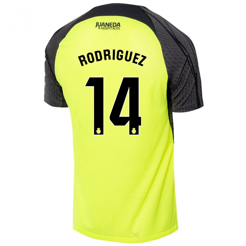 Criança Camisola Diego Rodríguez #14 Verde Fluorescente Preto Alternativa 2024/25 Camisa Brasil