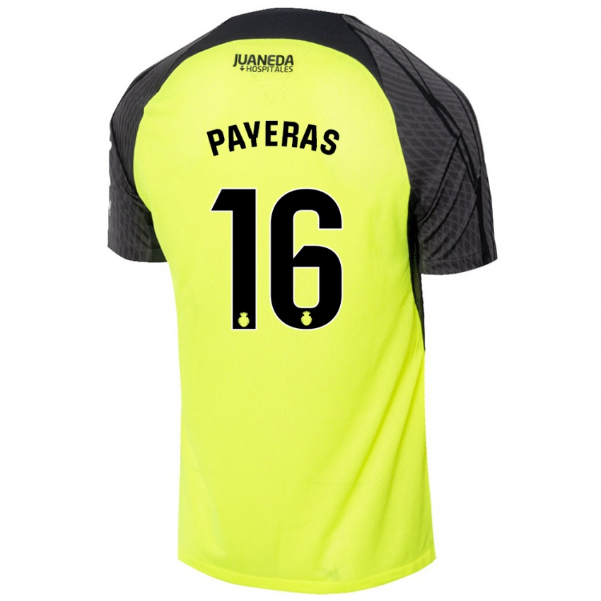 Criança Camisola Martí Payeras #16 Verde Fluorescente Preto Alternativa 2024/25 Camisa Brasil