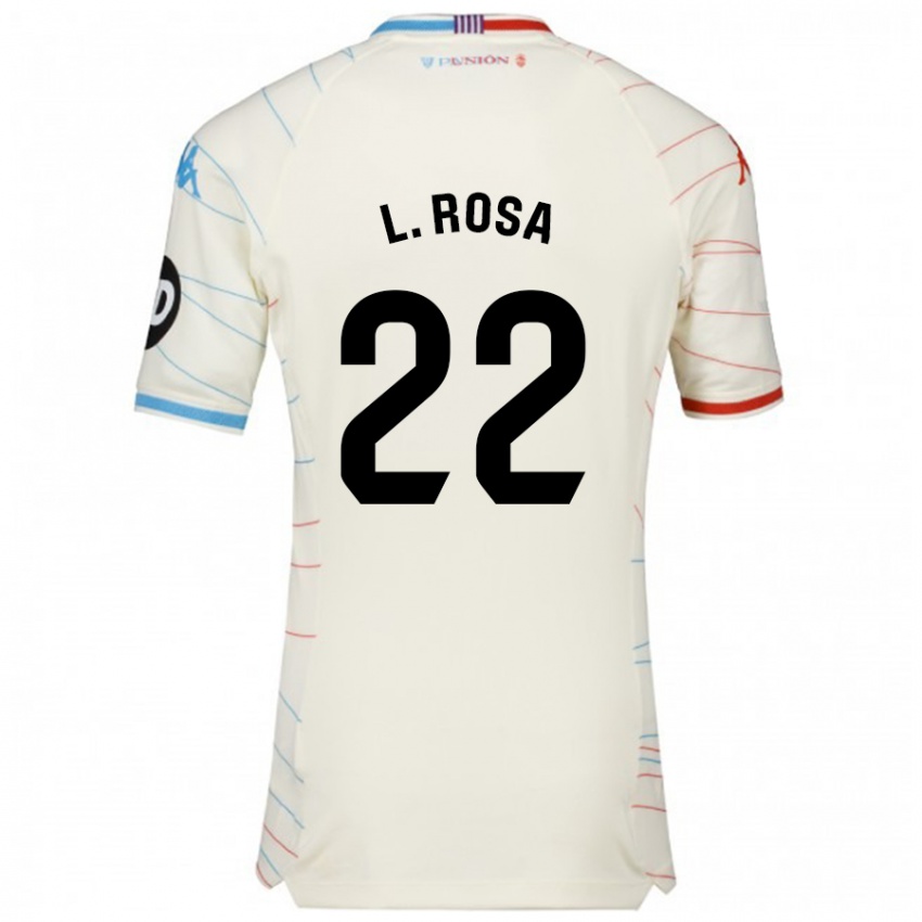 Criança Camisola Lucas Rosa #22 Azul Vermelho Branco Alternativa 2024/25 Camisa Brasil