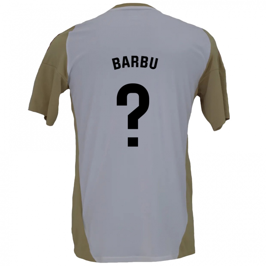 Criança Camisola Álex Barbu #0 Branco Brown Alternativa 2024/25 Camisa Brasil