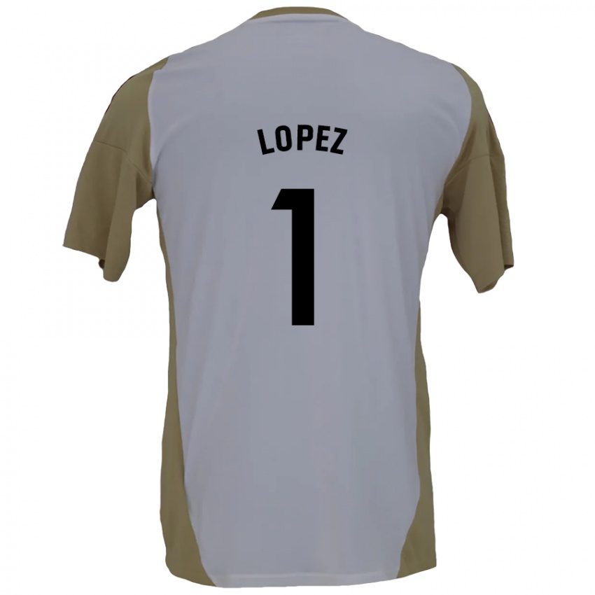 Criança Camisola Luis López #1 Branco Brown Alternativa 2024/25 Camisa Brasil