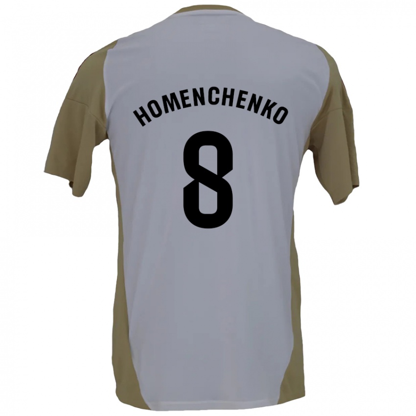 Criança Camisola Santiago Homenchenko #8 Branco Brown Alternativa 2024/25 Camisa Brasil