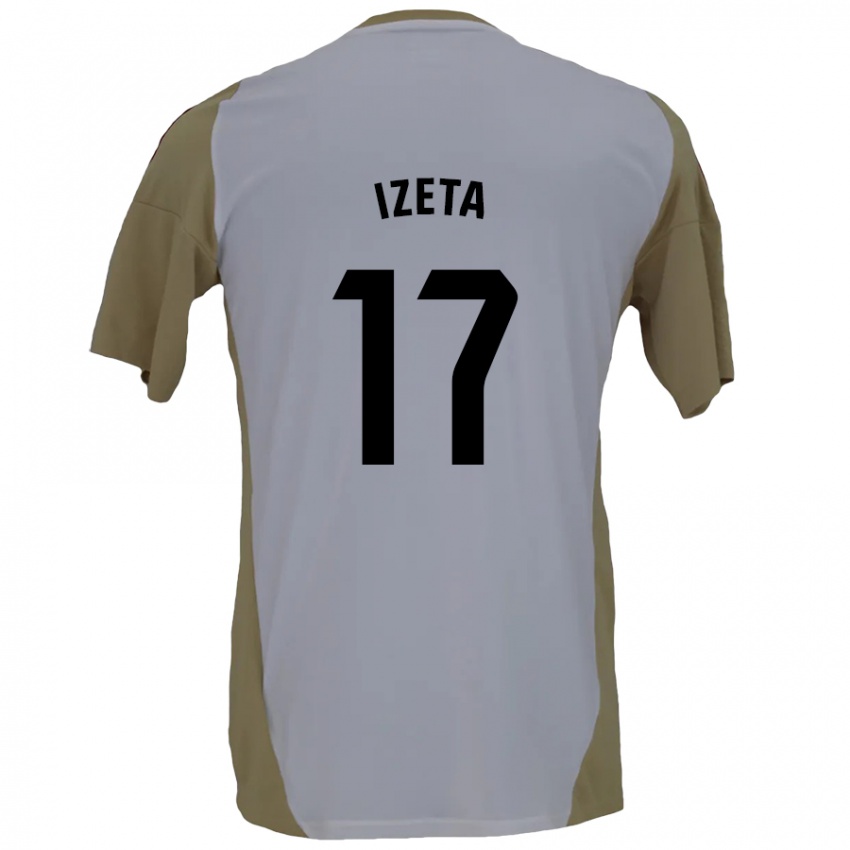 Criança Camisola Urko Izeta #17 Branco Brown Alternativa 2024/25 Camisa Brasil