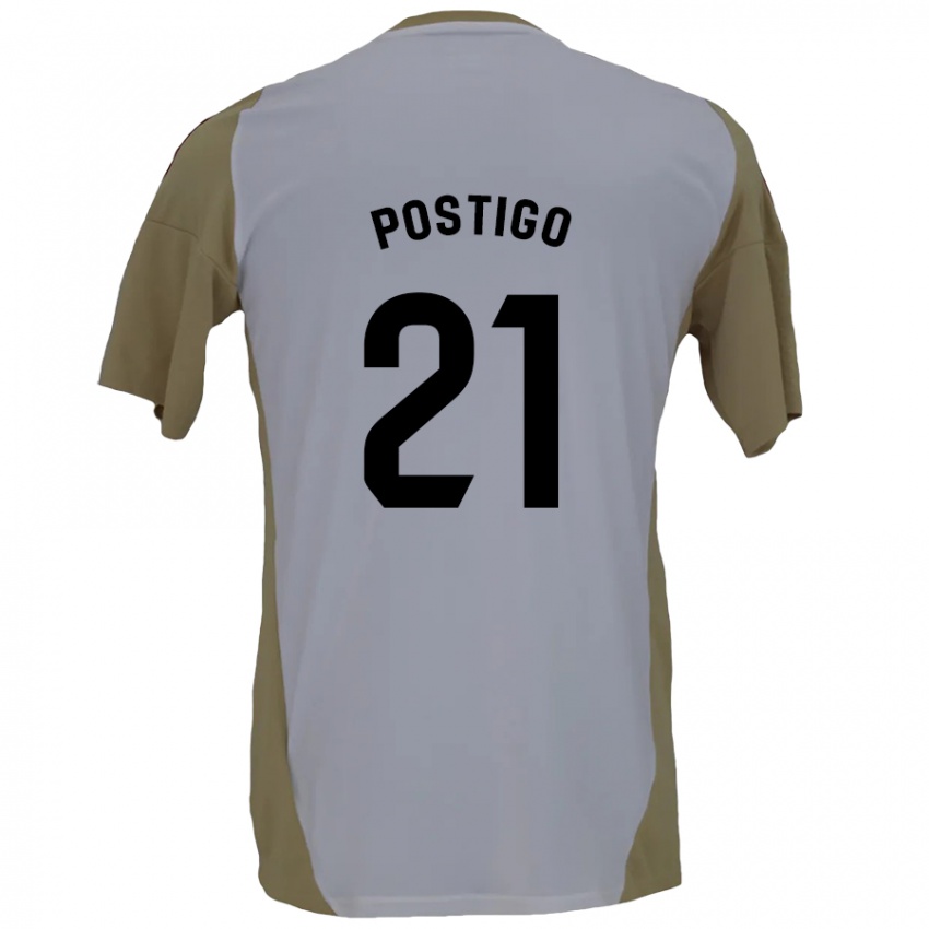 Criança Camisola Sergio Postigo #21 Branco Brown Alternativa 2024/25 Camisa Brasil