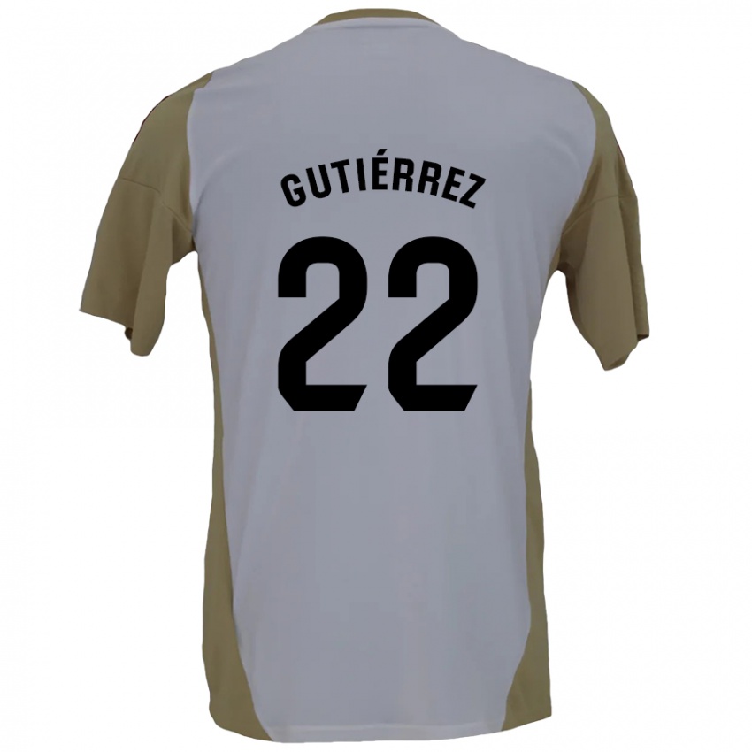 Criança Camisola Juan Gutiérrez #22 Branco Brown Alternativa 2024/25 Camisa Brasil