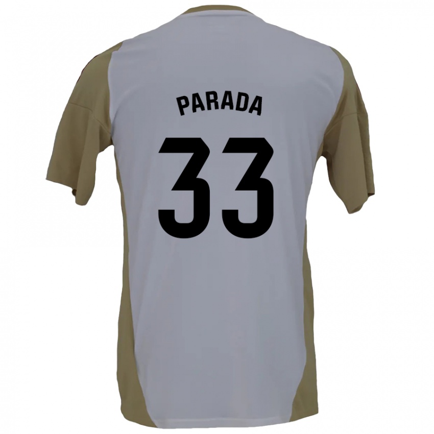 Criança Camisola Victor Parada #33 Branco Brown Alternativa 2024/25 Camisa Brasil