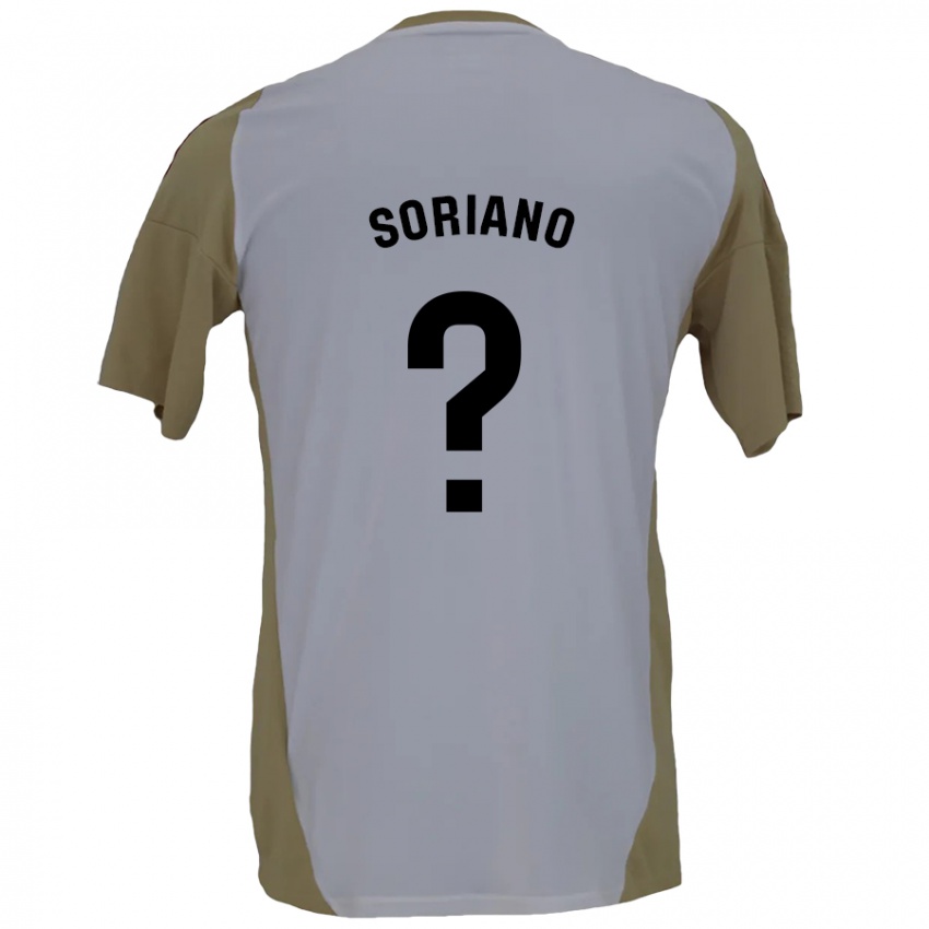 Criança Camisola Adrián Soriano #0 Branco Brown Alternativa 2024/25 Camisa Brasil