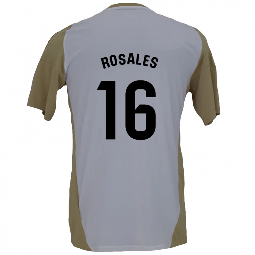 Criança Camisola Diego Rosales #16 Branco Brown Alternativa 2024/25 Camisa Brasil