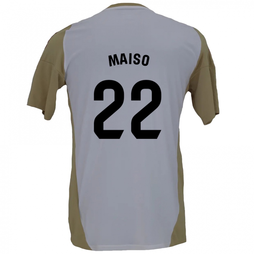 Criança Camisola Álvaro Maiso #22 Branco Brown Alternativa 2024/25 Camisa Brasil