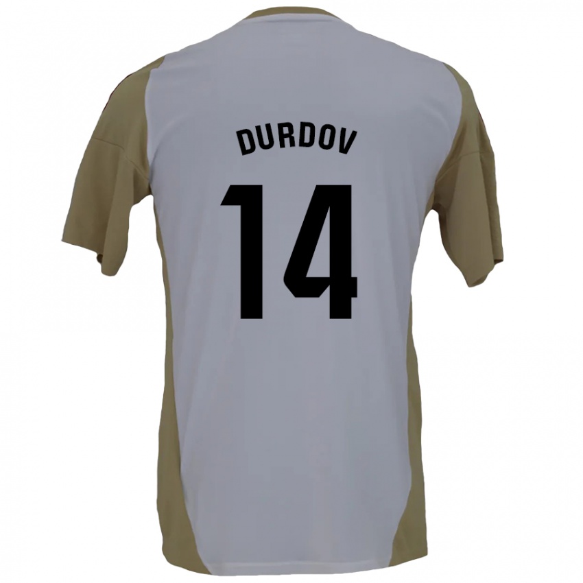 Criança Camisola Ivan Durdov #14 Branco Brown Alternativa 2024/25 Camisa Brasil