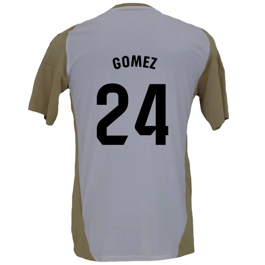 Criança Camisola Jonathan Gómez #24 Branco Brown Alternativa 2024/25 Camisa Brasil