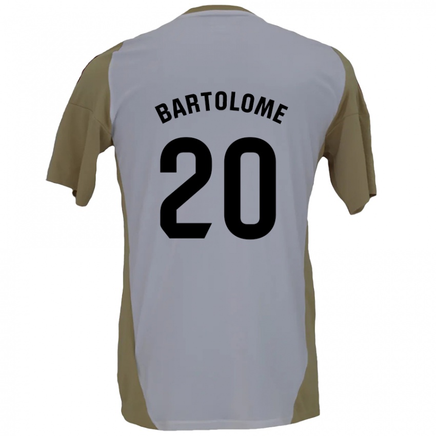 Criança Camisola Diego Bartolomé #20 Branco Brown Alternativa 2024/25 Camisa Brasil