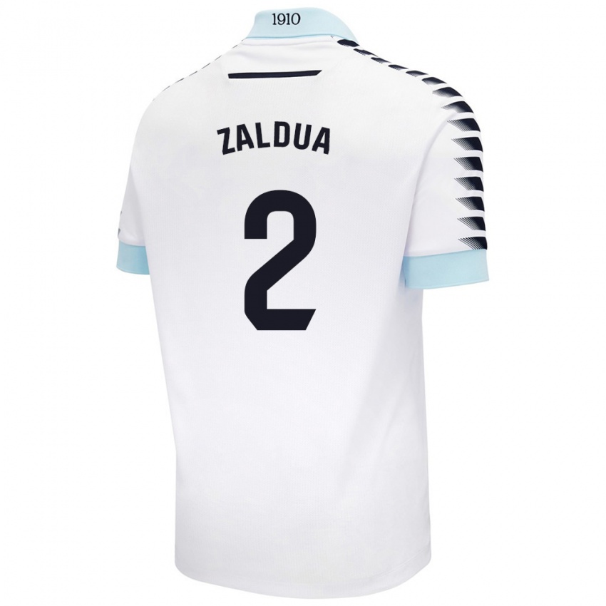 Criança Camisola Joseba Zaldua #2 Azul Branco Alternativa 2024/25 Camisa Brasil