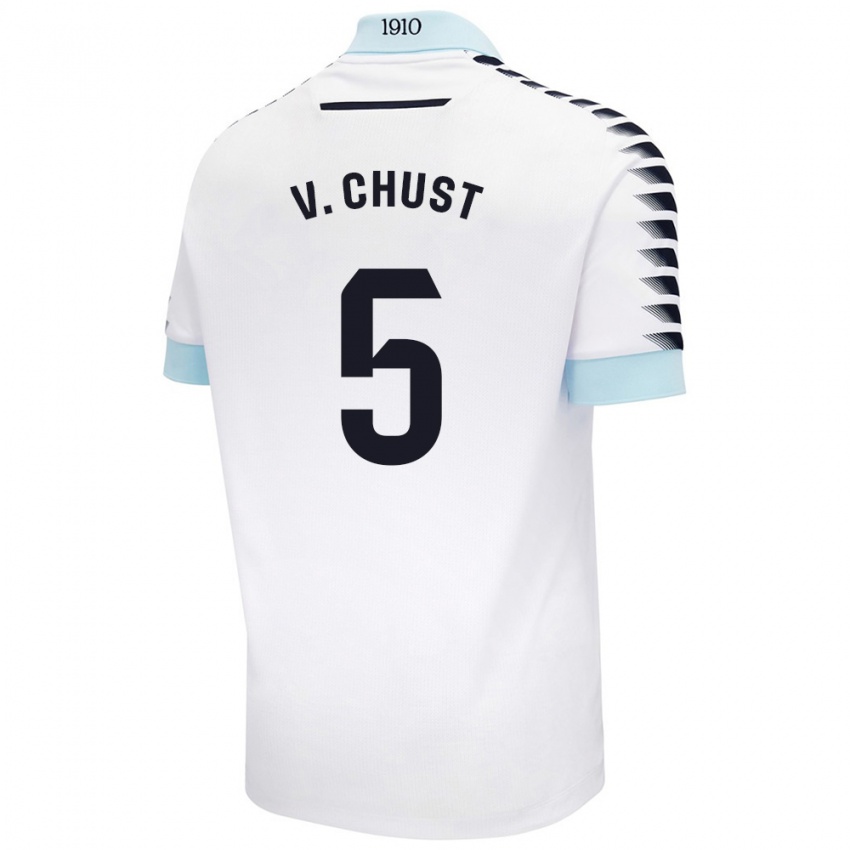 Criança Camisola Victor Chust #5 Azul Branco Alternativa 2024/25 Camisa Brasil